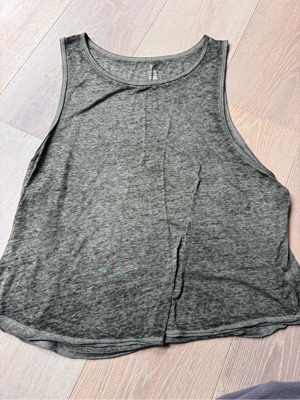 aerie Green/Gray Scoop Neck Tank